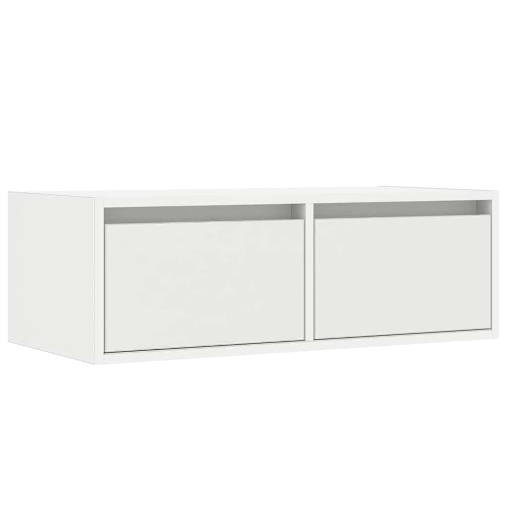 TV szekrény LED világítással fehér 75x35,5x25 cm