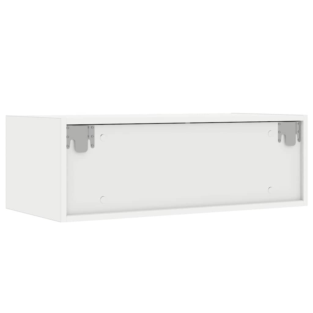 TV szekrény LED világítással fehér 75x35,5x25 cm