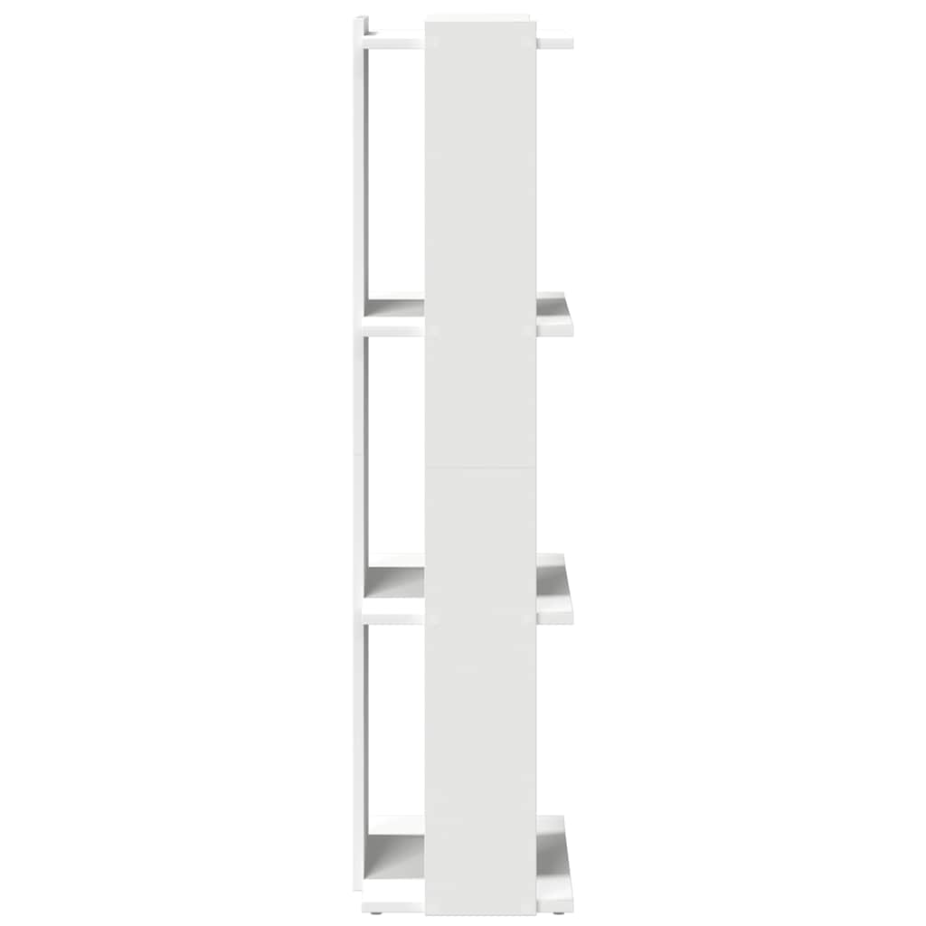 Könyvespolc 3 szintes fehér 60x30x120 cm műfa