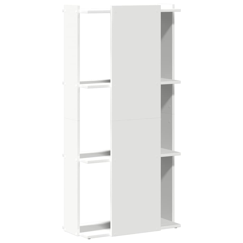 Könyvespolc 3 szintes fehér 60x30x120 cm műfa