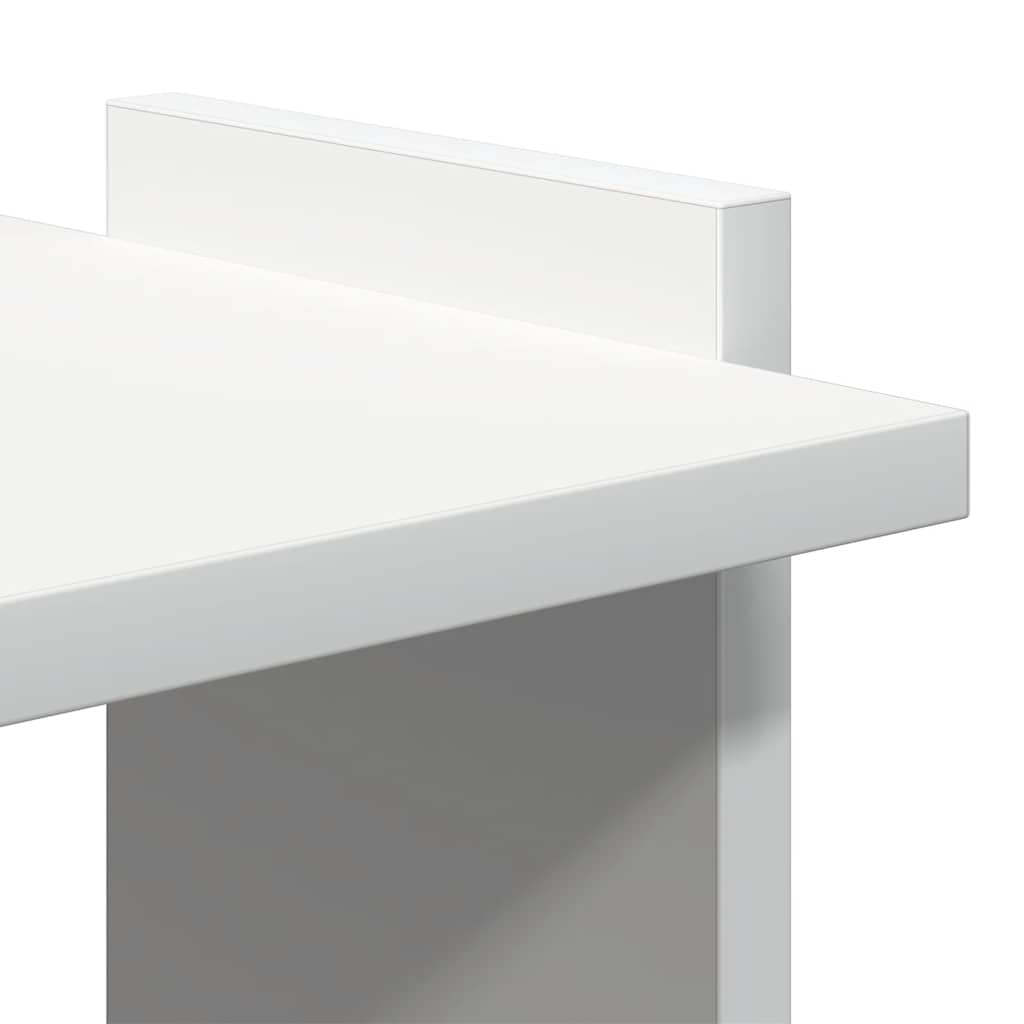 Könyvespolc 3 szintes fehér 60x30x120 cm műfa