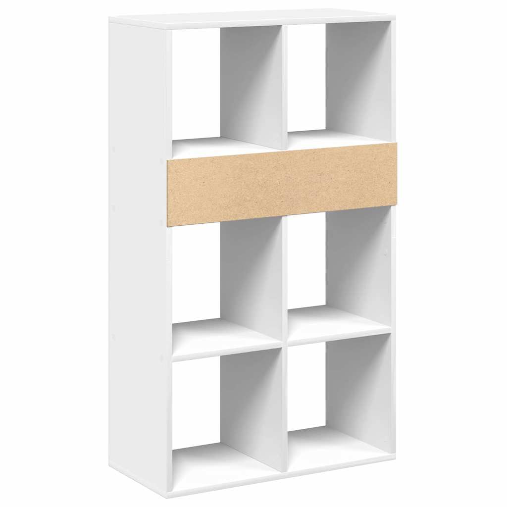 könyvszekrény fehér 66x31x112 cm szerelt fa