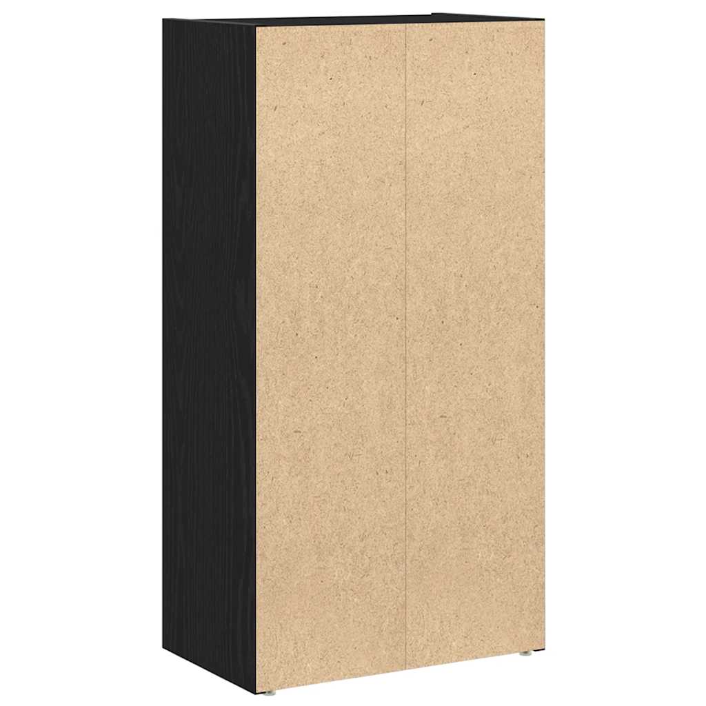 Könyvespolc fekete tölgy 40x24x77 cm Gépesített fa