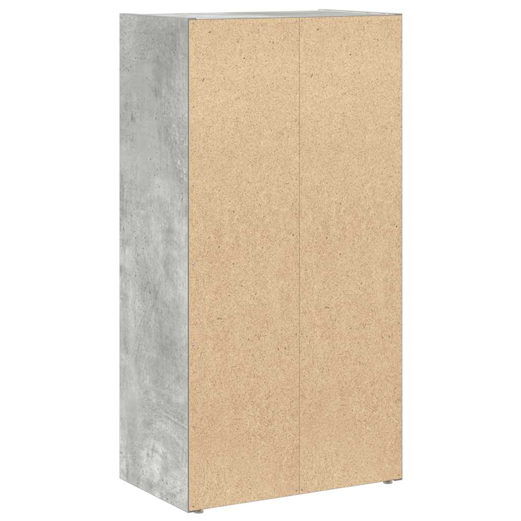 betonszürke szerelt fa könyvespolc 40x24x77 cm