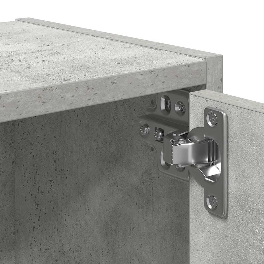 betonszürke szerelt fa könyvespolc 40x24x77 cm
