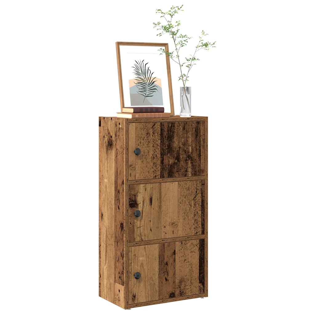 antik fa színű szerelt fa könyvespolc 40x24x77 cm