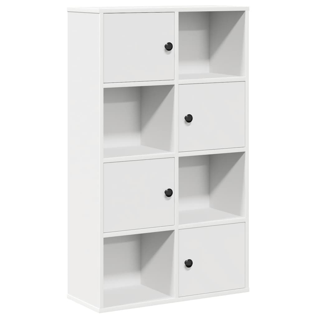 fehér szerelt fa könyvespolc 60x24x101,5 cm