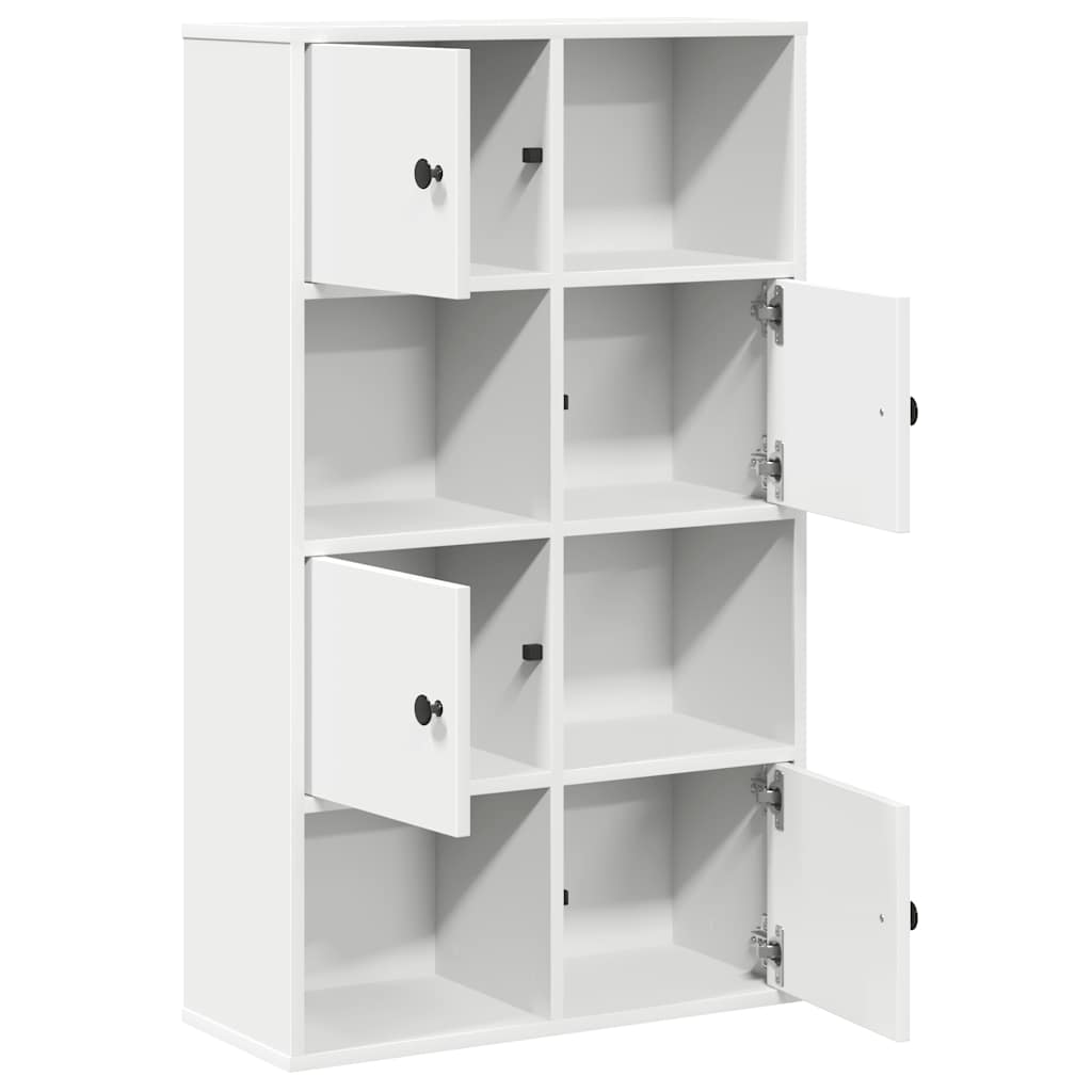 fehér szerelt fa könyvespolc 60x24x101,5 cm