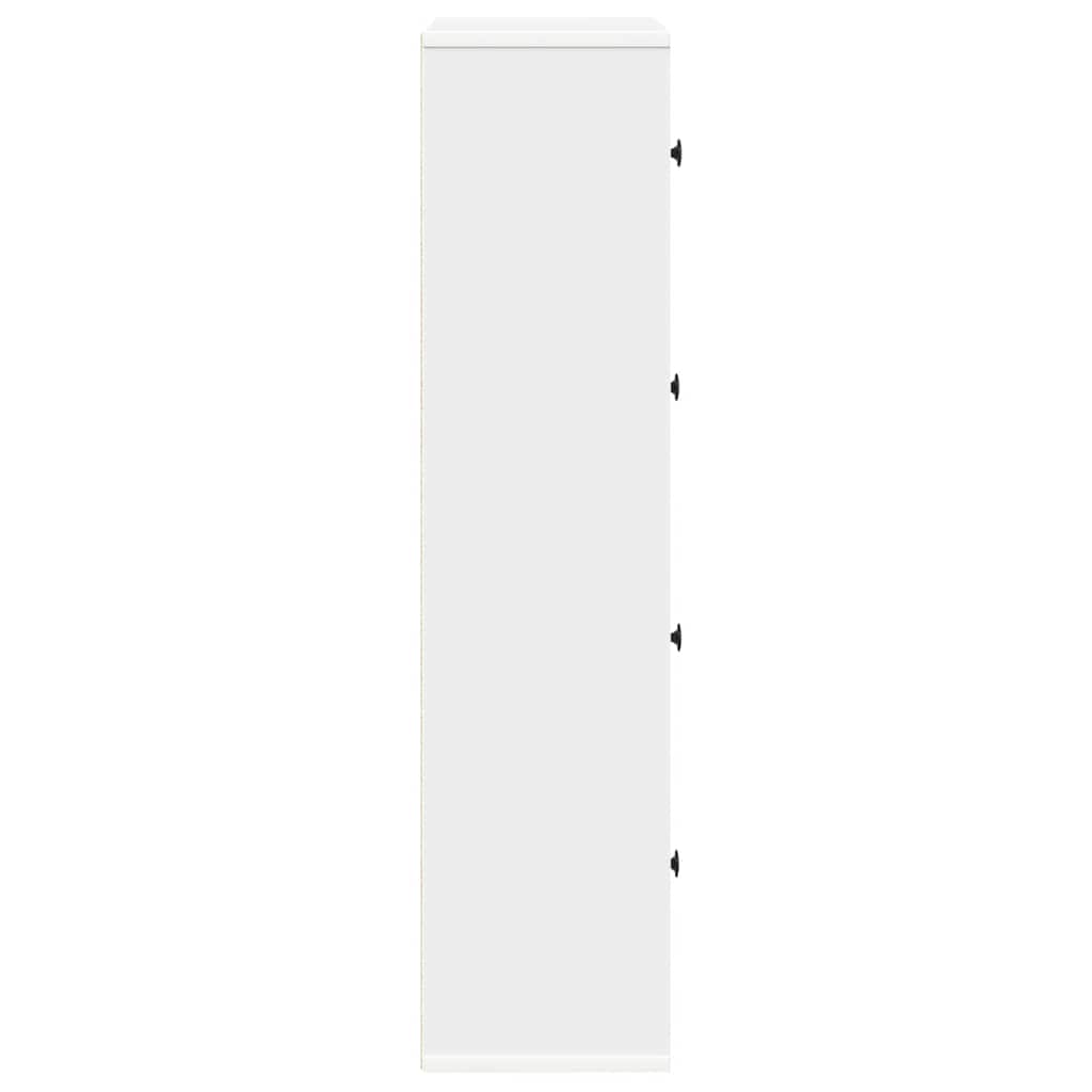 fehér szerelt fa könyvespolc 60x24x101,5 cm