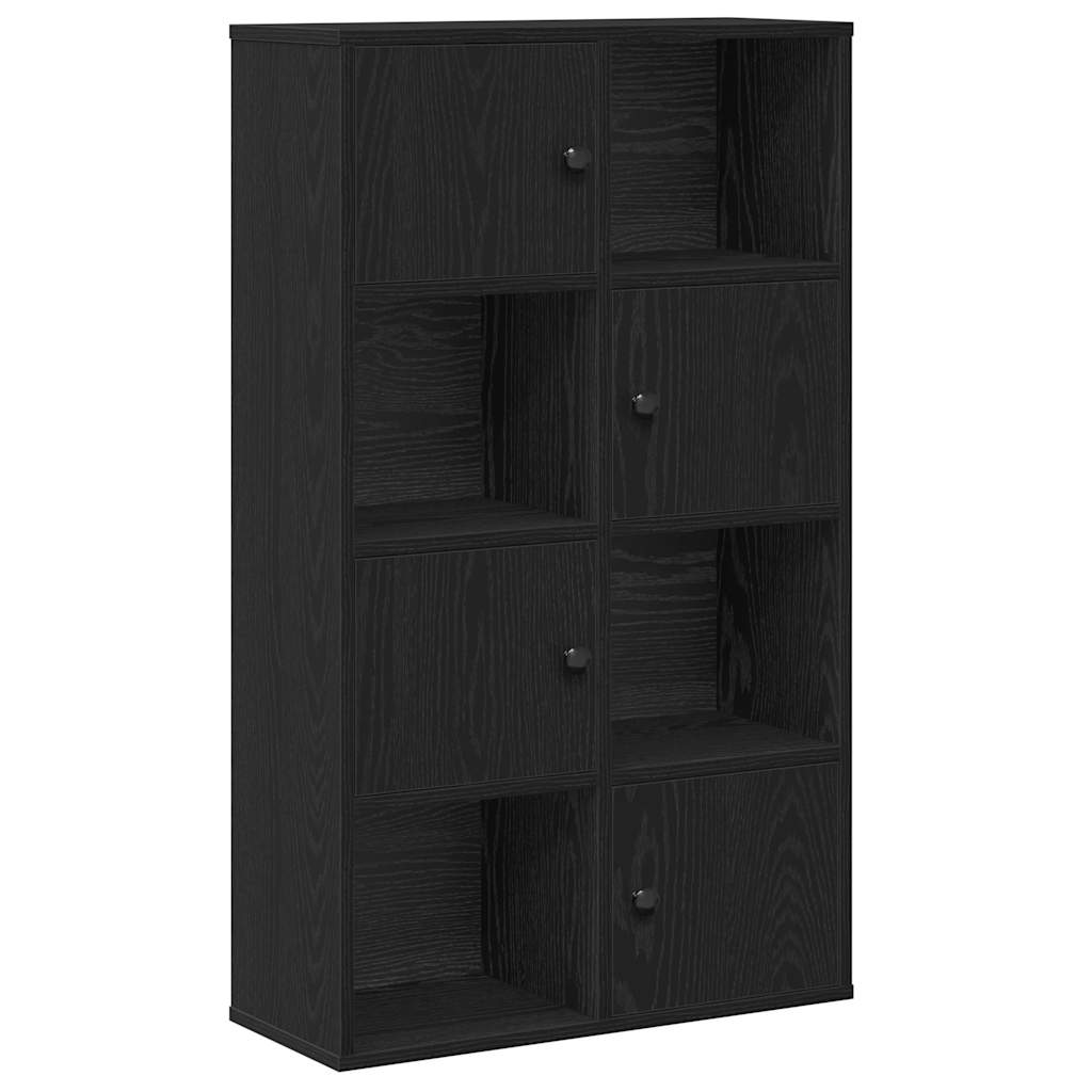 Könyvespolc fekete tölgy 60x24x101,5 cm Gépesített fa