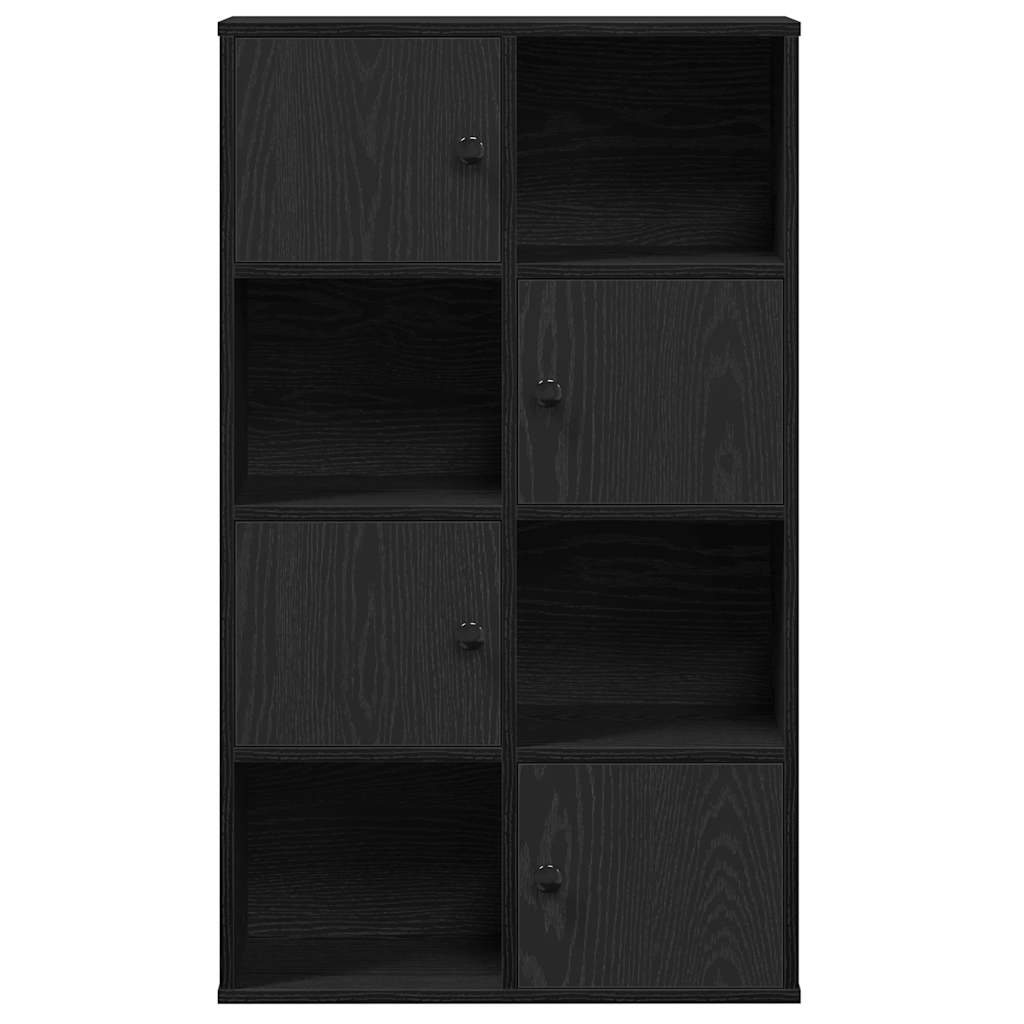 Könyvespolc fekete tölgy 60x24x101,5 cm Gépesített fa