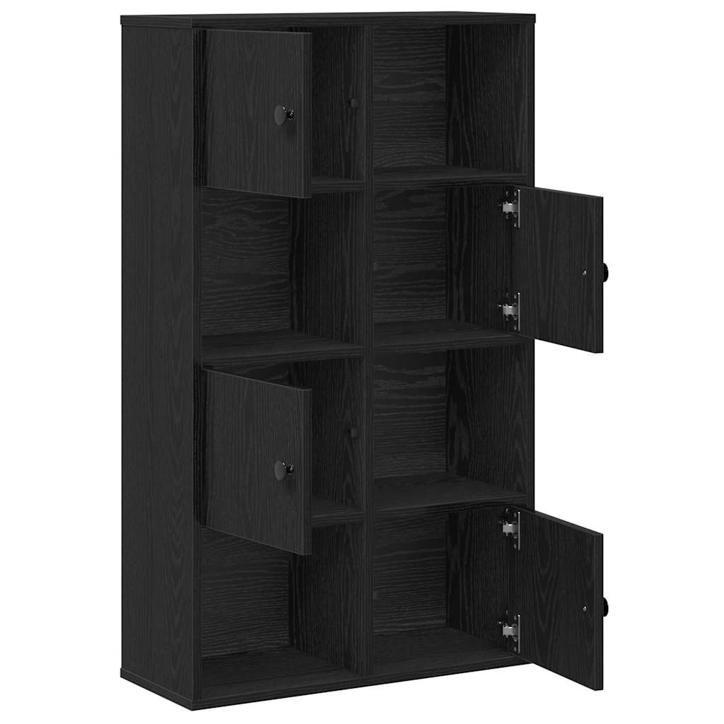 Könyvespolc fekete tölgy 60x24x101,5 cm Gépesített fa