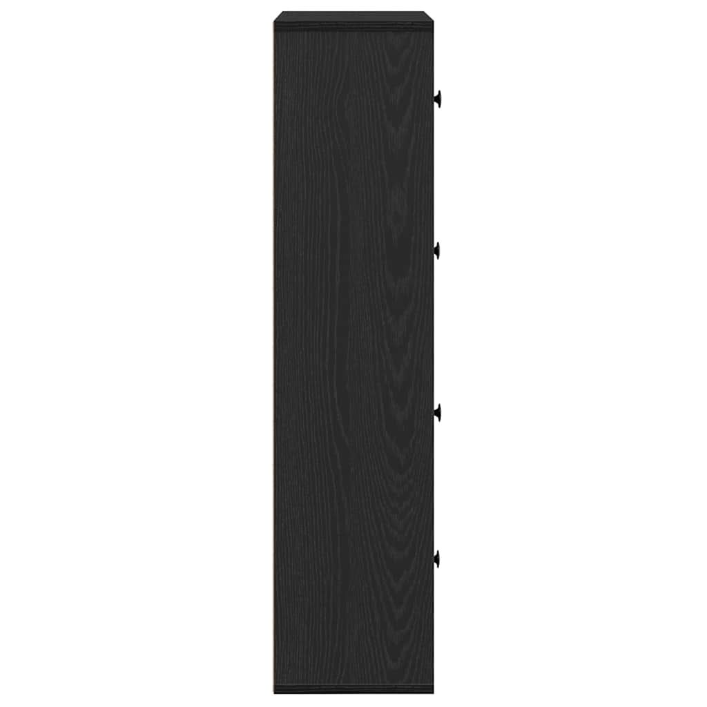 Könyvespolc fekete tölgy 60x24x101,5 cm Gépesített fa