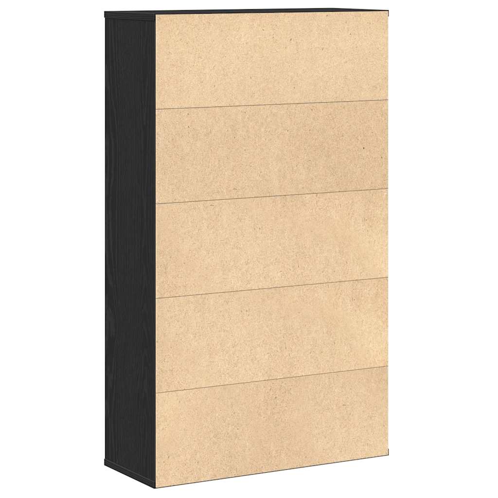 Könyvespolc fekete tölgy 60x24x101,5 cm Gépesített fa