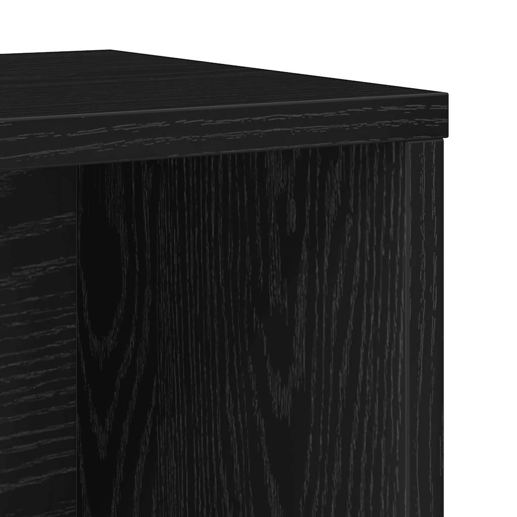 Könyvespolc fekete tölgy 60x24x101,5 cm Gépesített fa
