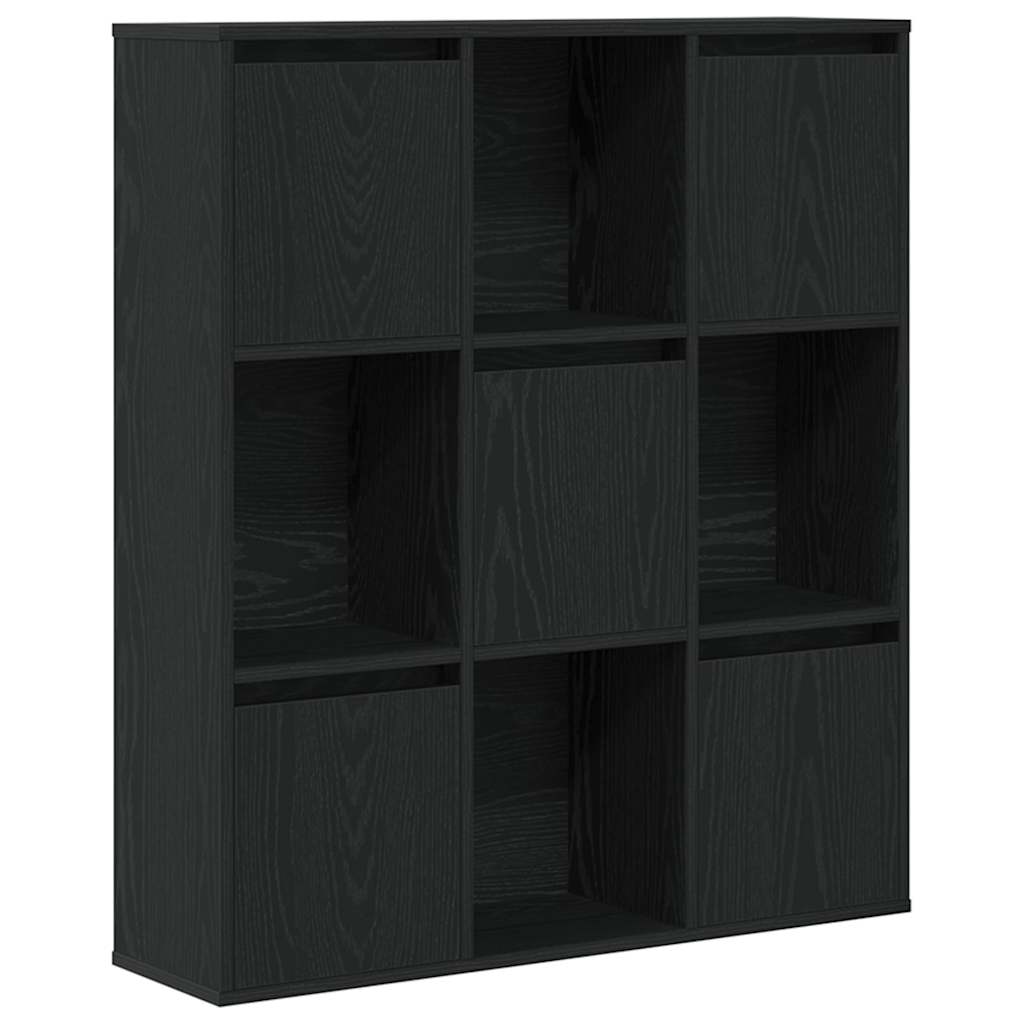 Könyvespolc fekete tölgy 89x24x101,5 cm Gépesített fa