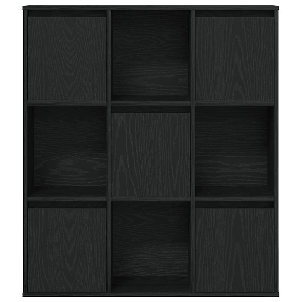 Könyvespolc fekete tölgy 89x24x101,5 cm Gépesített fa