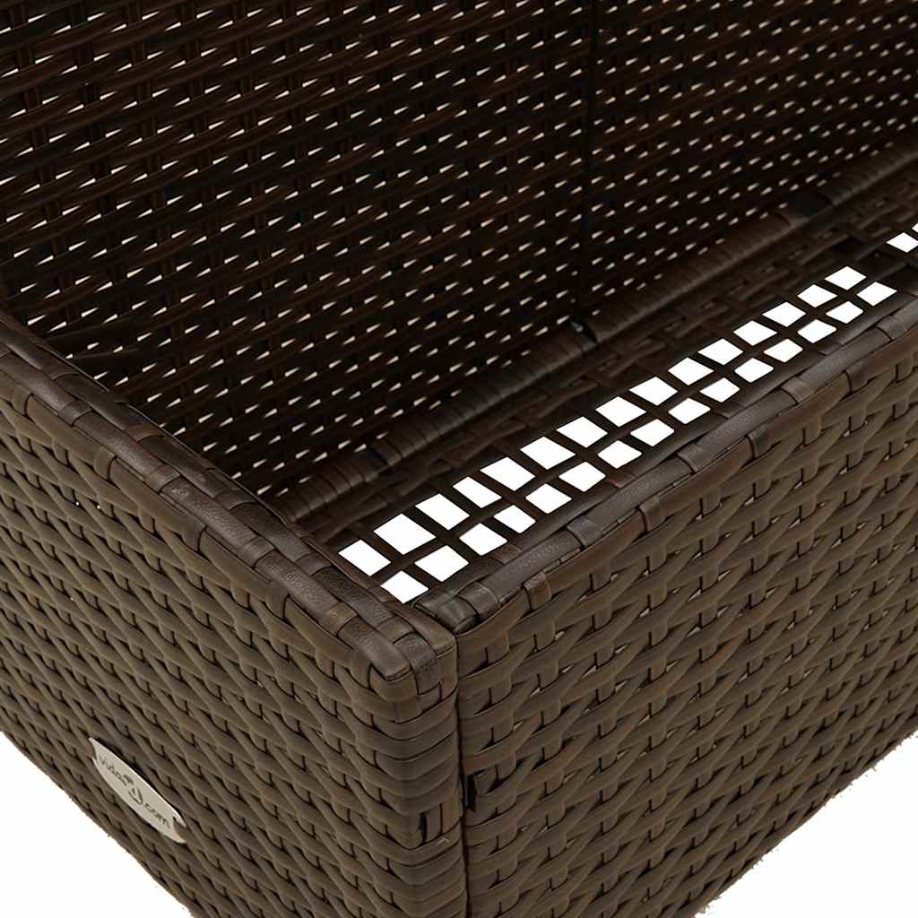 barna polyrattan medence melletti úszótároló 110x100x57 cm