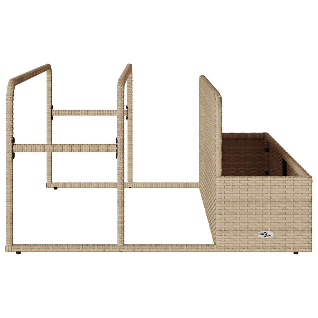 bézs polyrattan medence melletti úszótároló 110x100x57 cm
