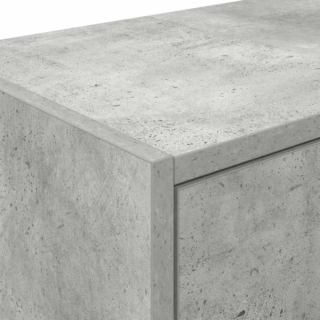 2 db betonszürke szerelt fa garázs fali szekrények