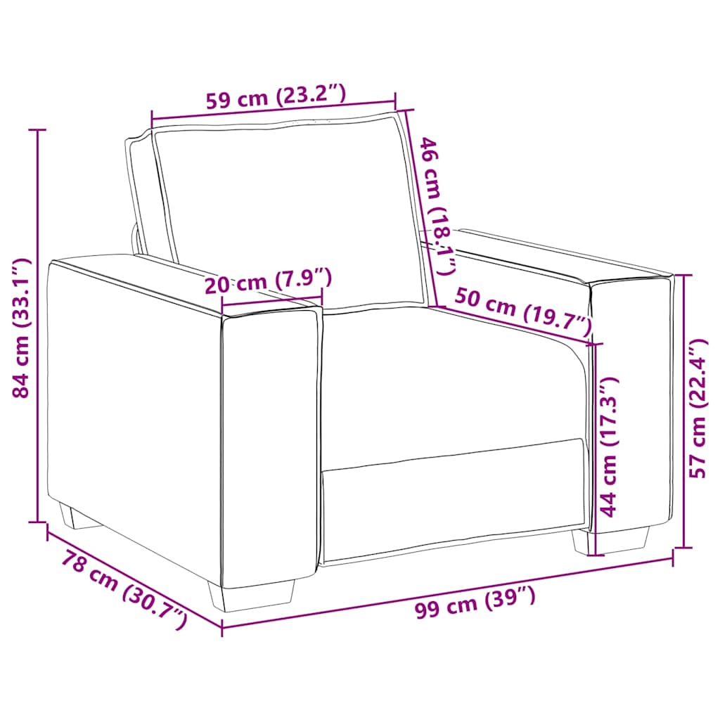 sárga bársony kanapéfotel 60 cm