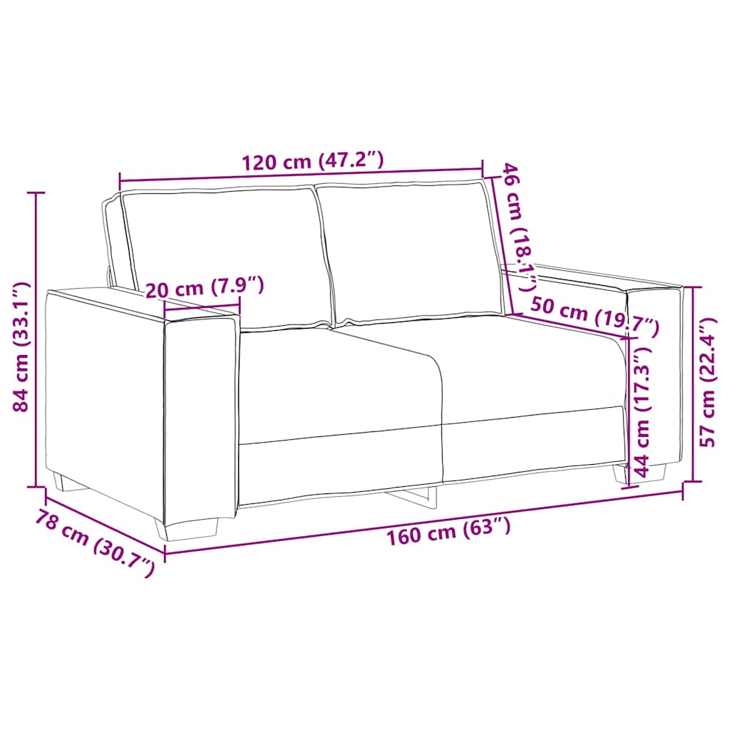 kétszemélyes sárga bársony kanapé 120 cm