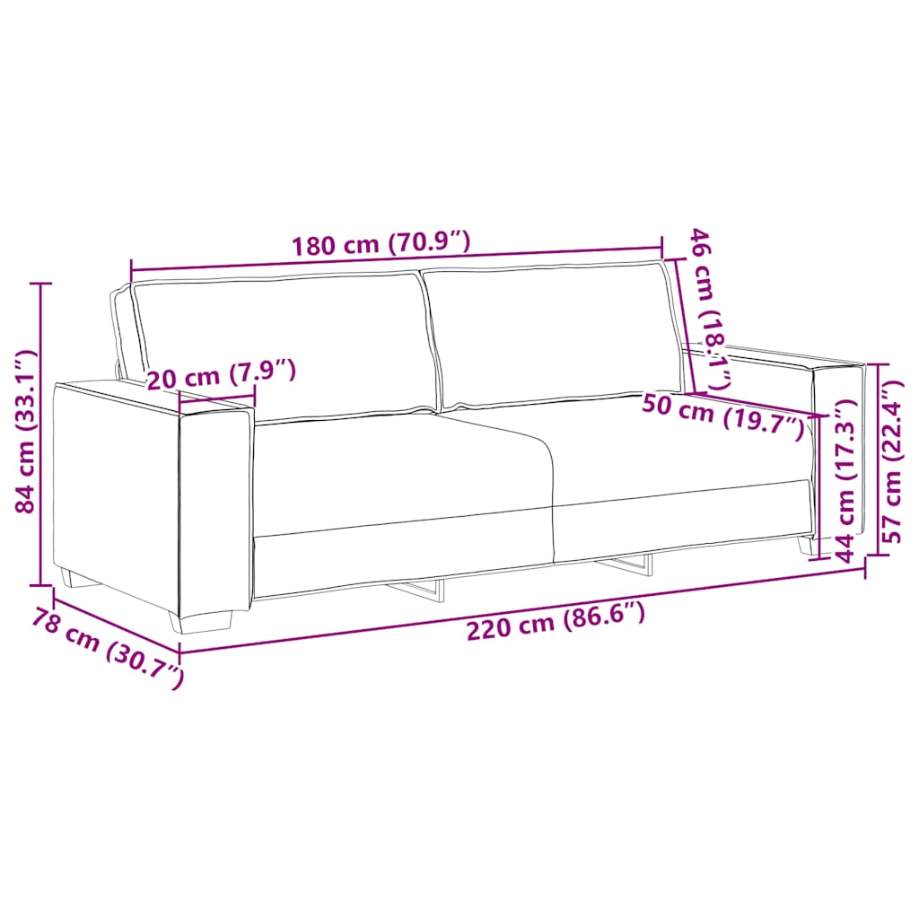 3 személyes sötétszöld bársony kanapé 180 cm