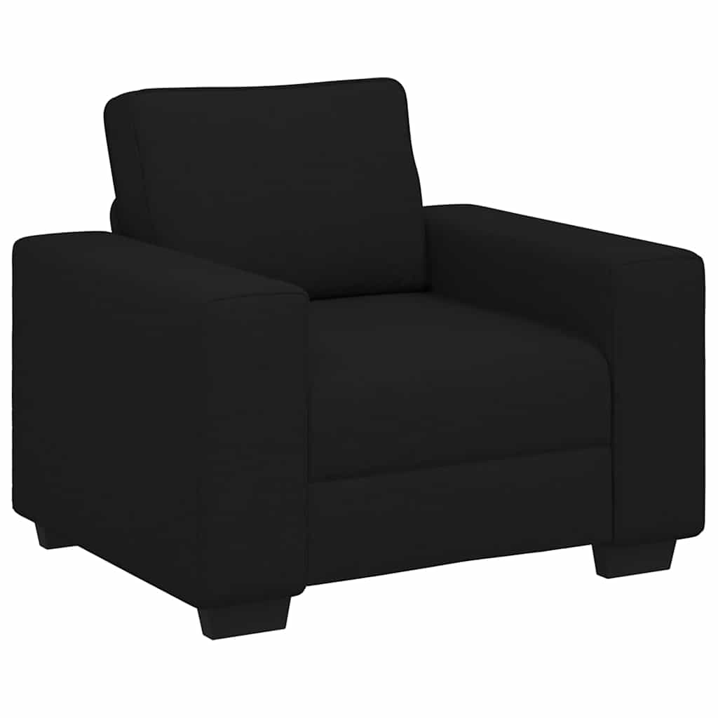 fekete szövet kanapéfotel 60 cm
