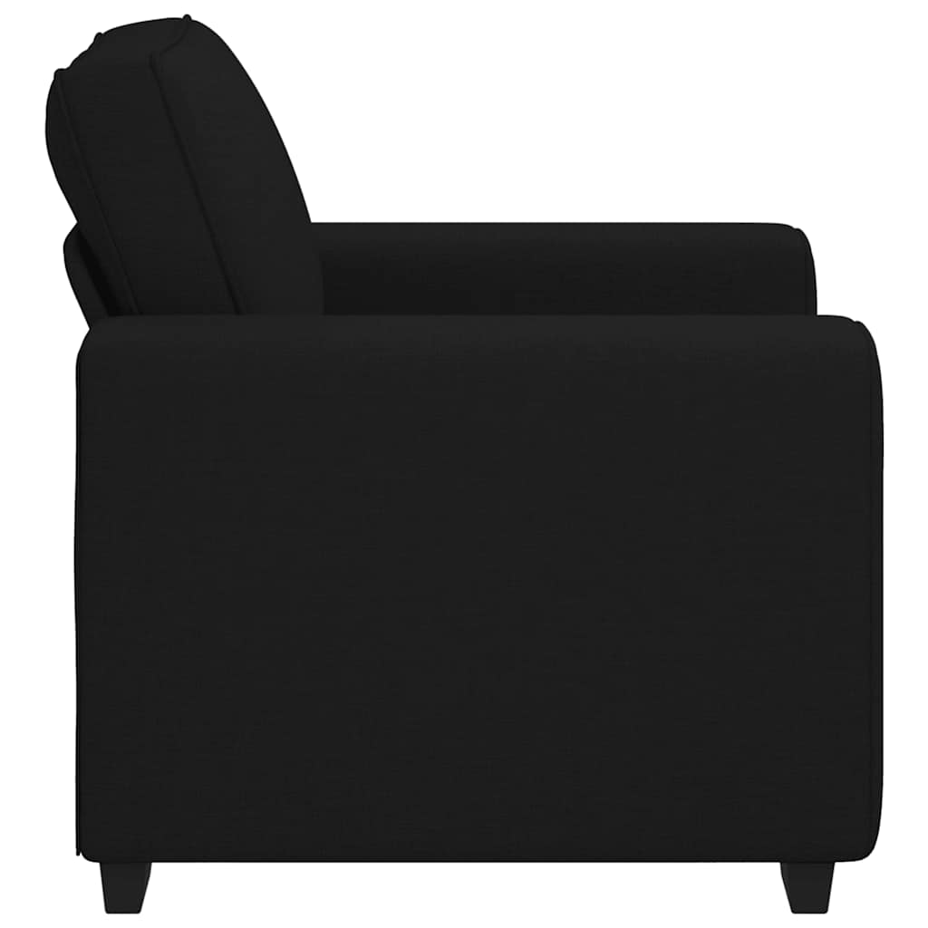 fekete szövet kanapéfotel 60 cm