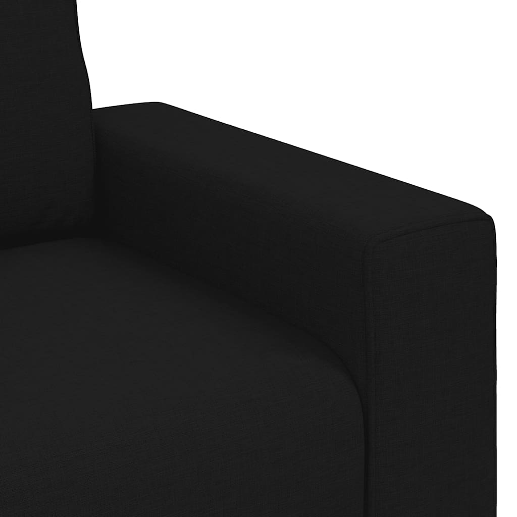 fekete szövet kanapéfotel 60 cm