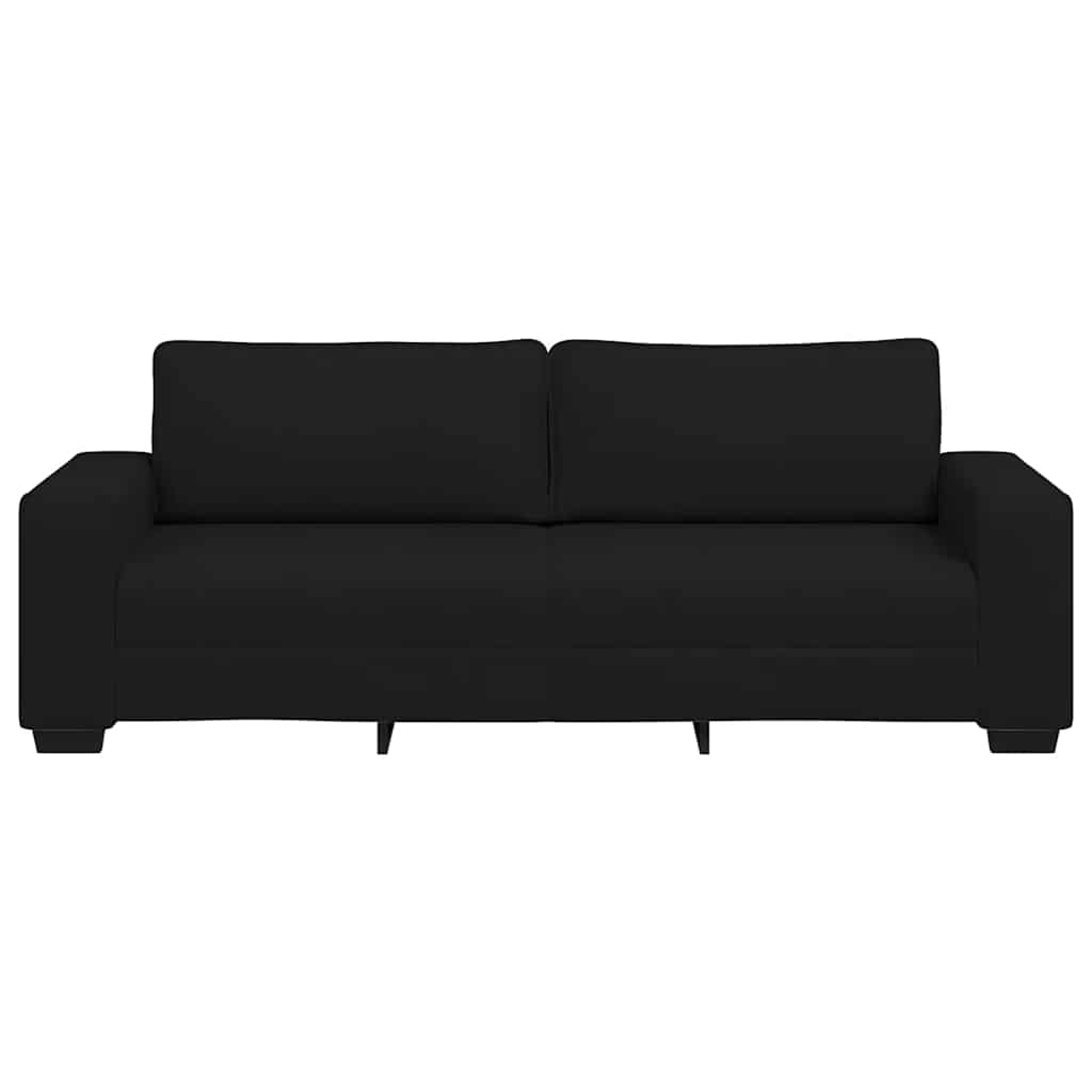 3 személyes fekete szövetkanapé 180 cm