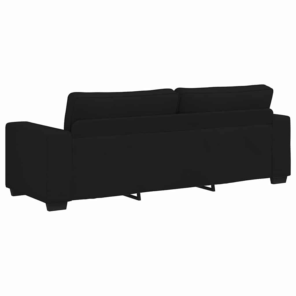 3 személyes fekete szövetkanapé 180 cm