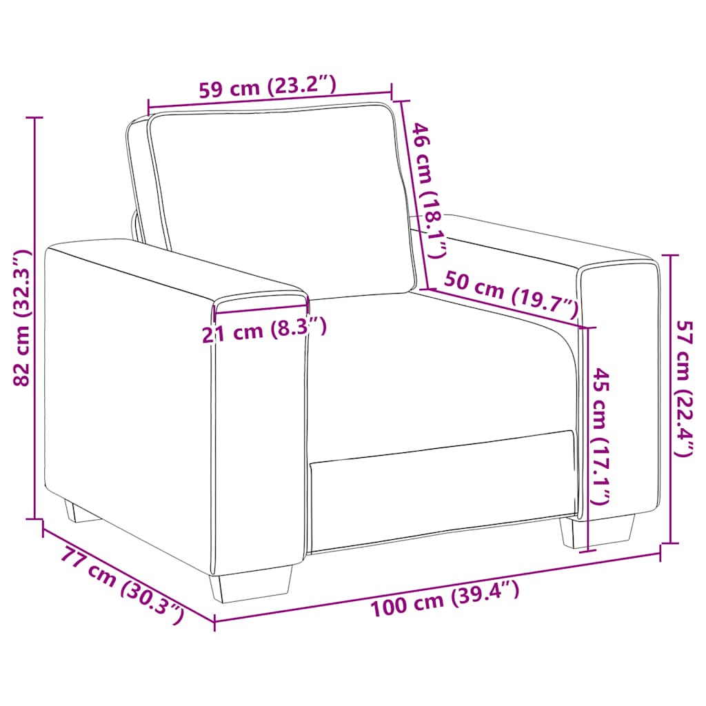 világosszürke kordbársony szövet kanapéfotel 60 cm