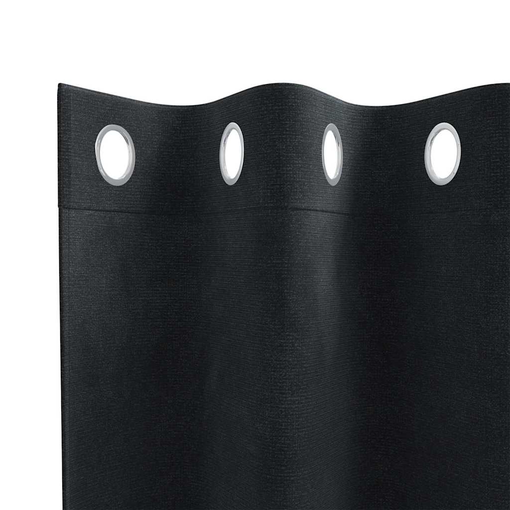 Függönyök függönyökkel 2 pcs Fekete 140 x 245 cm Bársony