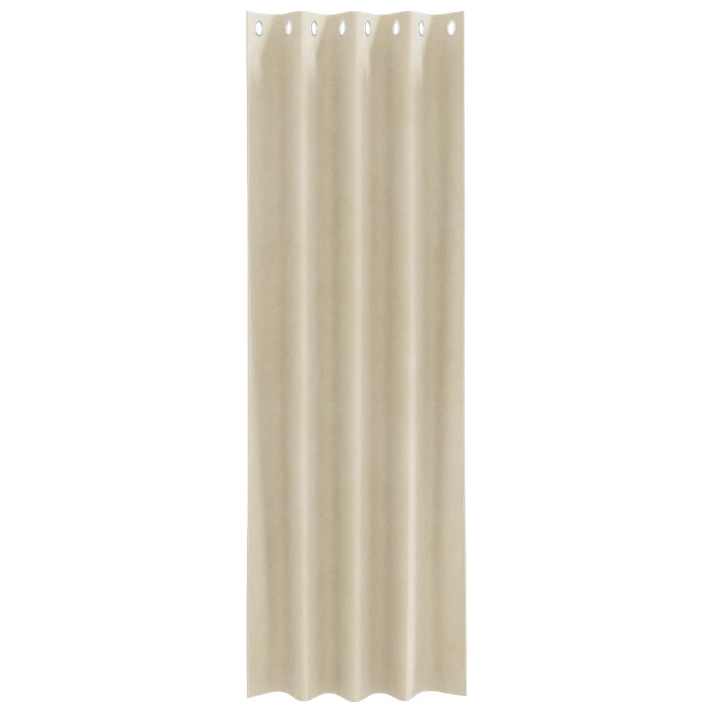 Függönyök függönyökkel 2 pcs Krém 140 x 245 cm Bársony