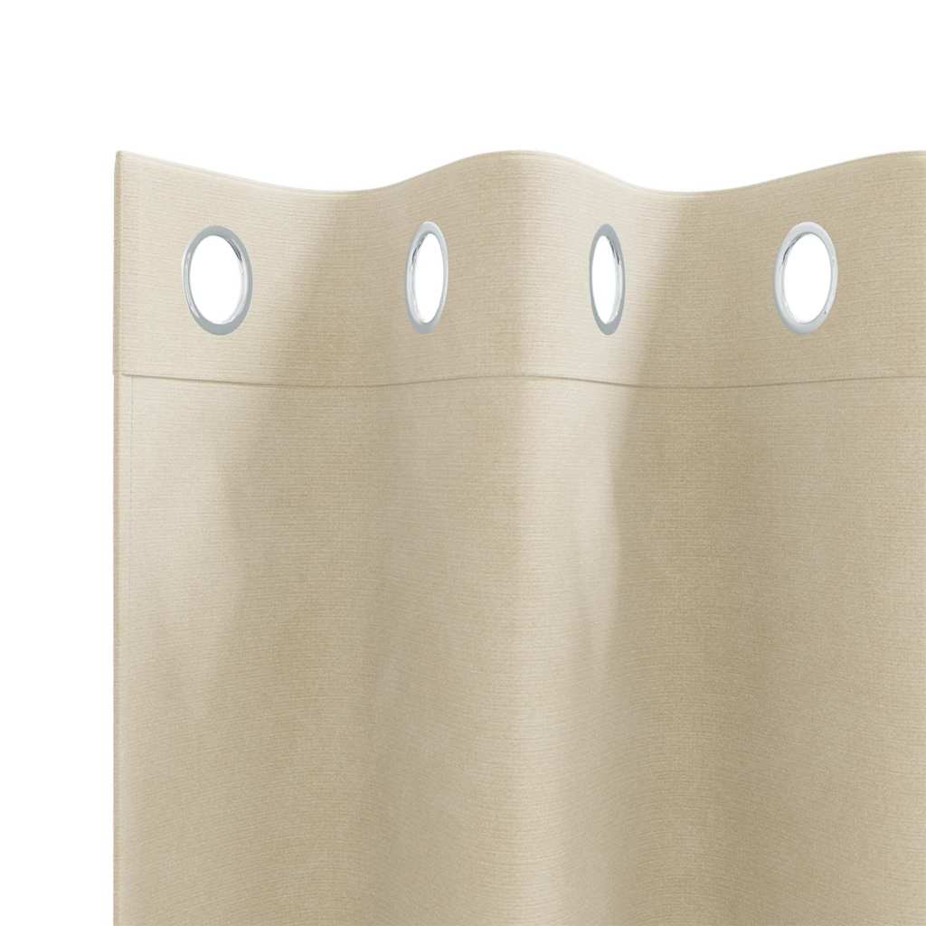 Függönyök függönyökkel 2 pcs Krém 140 x 260 cm Bársony
