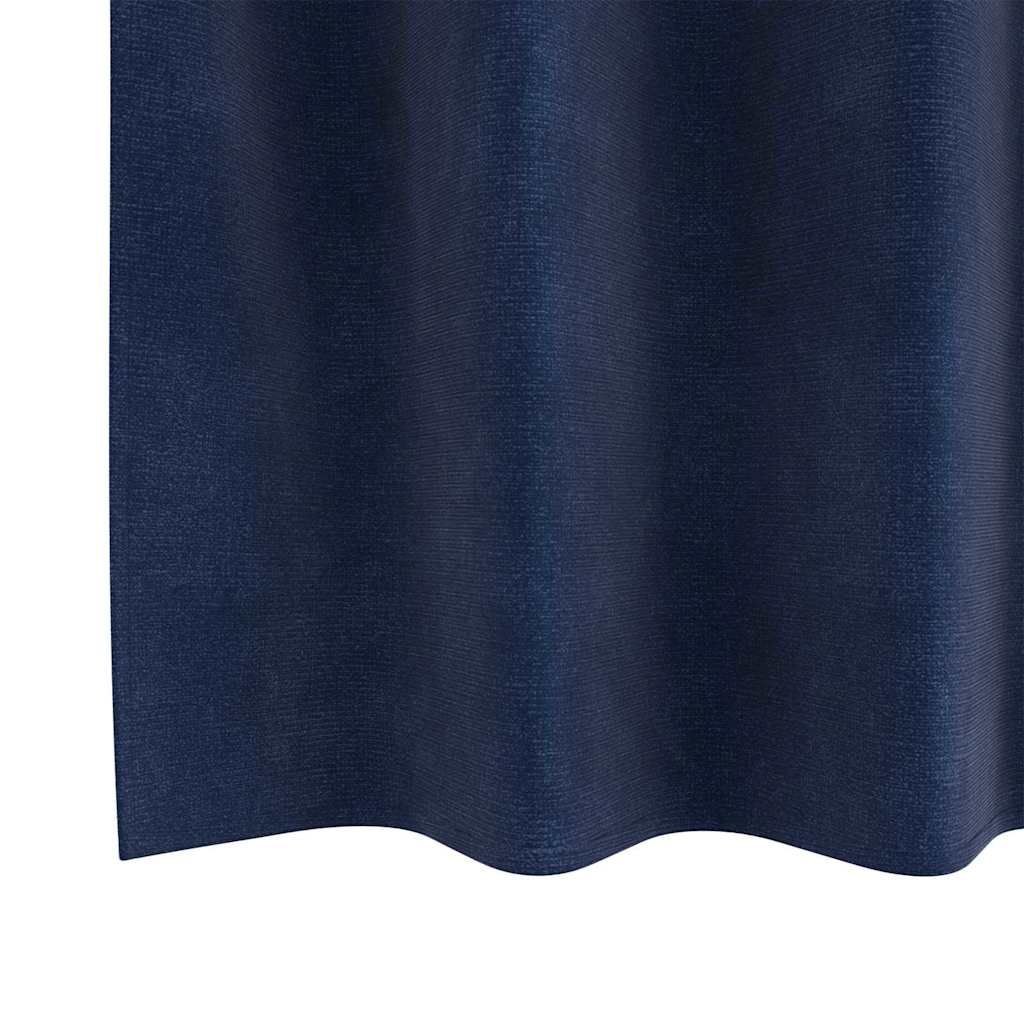 Függönyök függönyökkel 2 pcs Sötétkék 140 x 260 cm Bársony