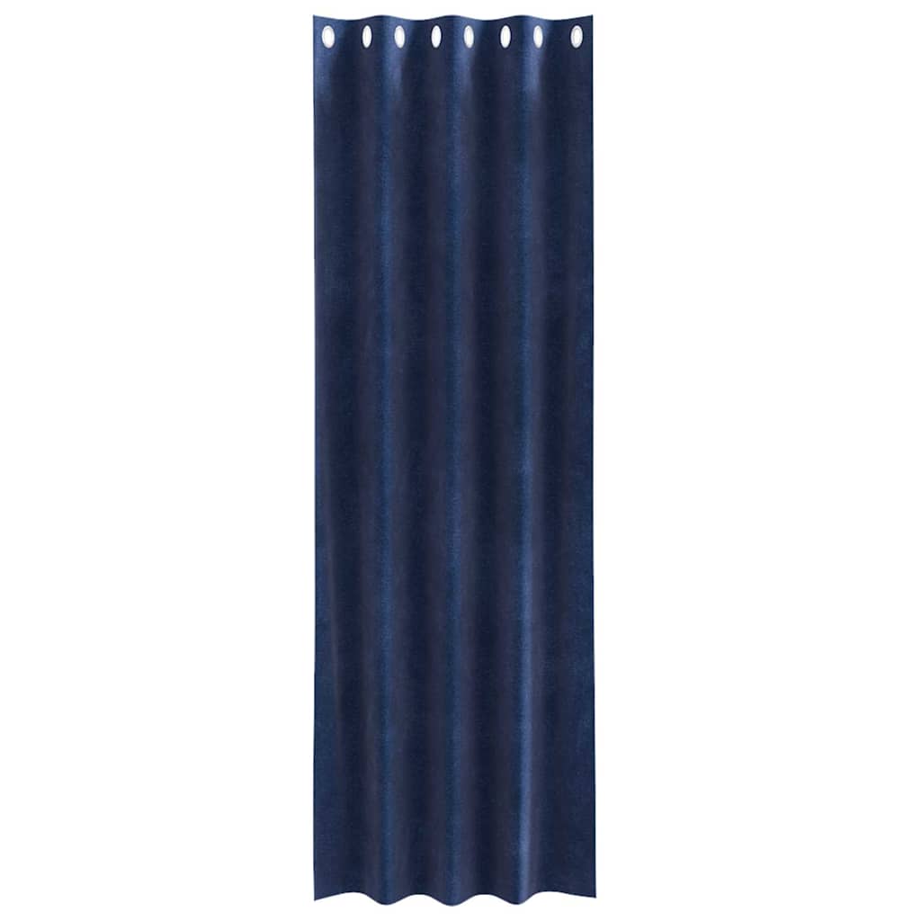 Függönyök függönyökkel 2 pcs Sötétkék 140 x 260 cm Bársony