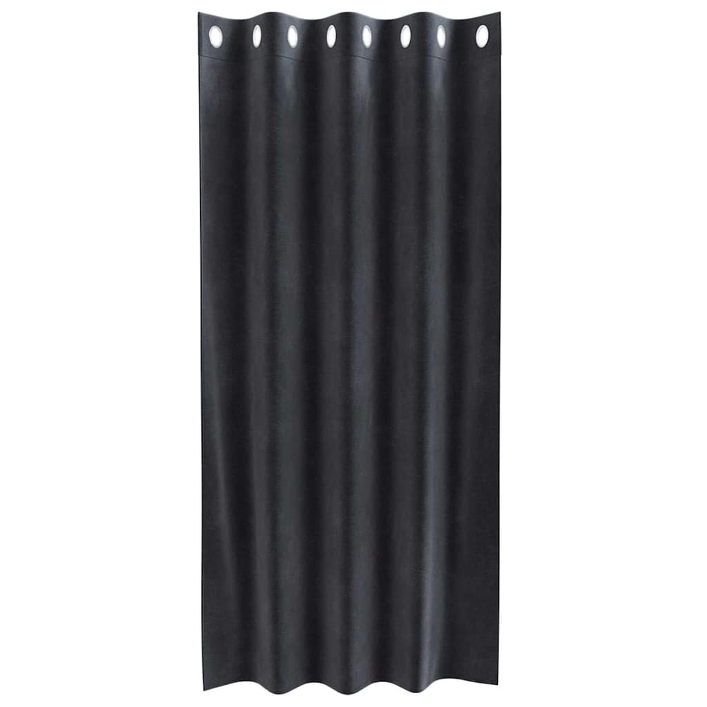 Függönyök függönyökkel 2 pcs Sötétszürke 140 x 175 cm Bársony