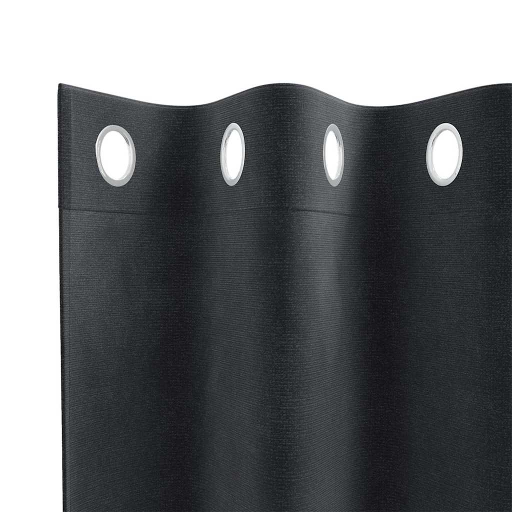 Függönyök függönyökkel 2 pcs Sötétszürke 140 x 225 cm Bársony