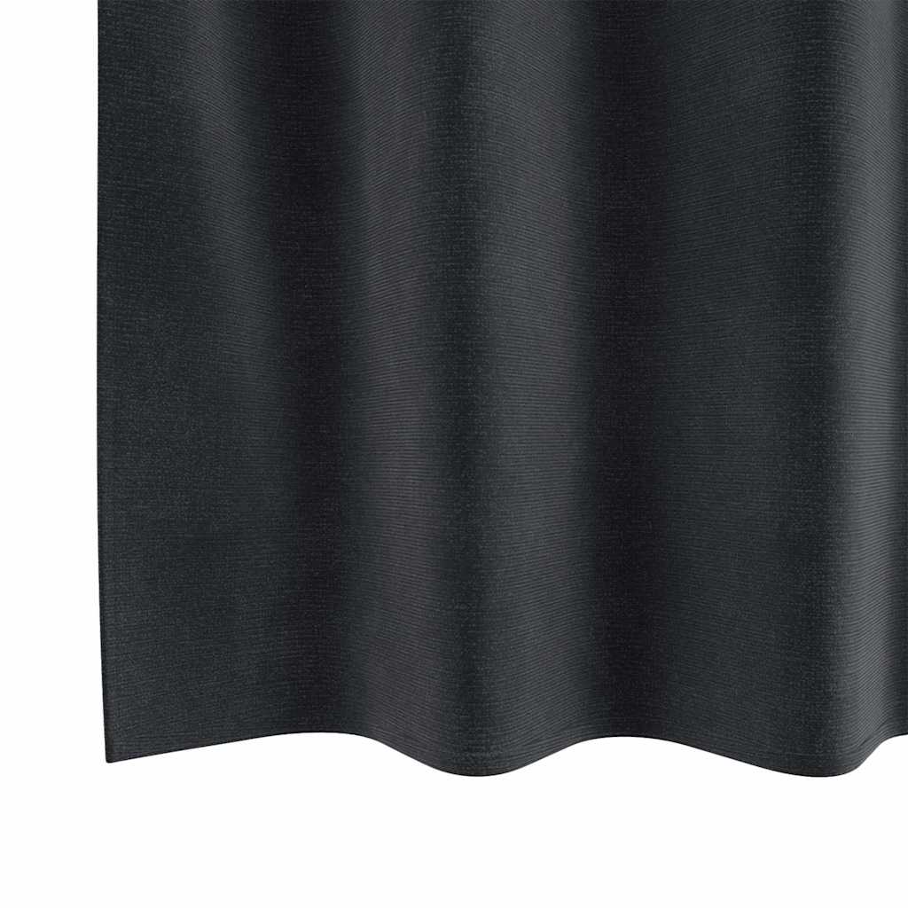 Függönyök függönyökkel 2 pcs Sötétszürke 140 x 245 cm Bársony