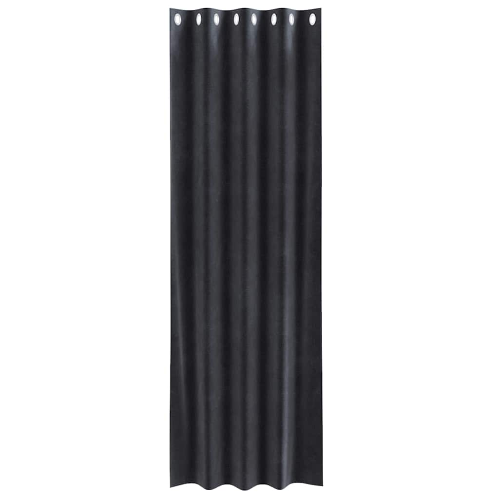 Függönyök függönyökkel 2 pcs Sötétszürke 140 x 245 cm Bársony