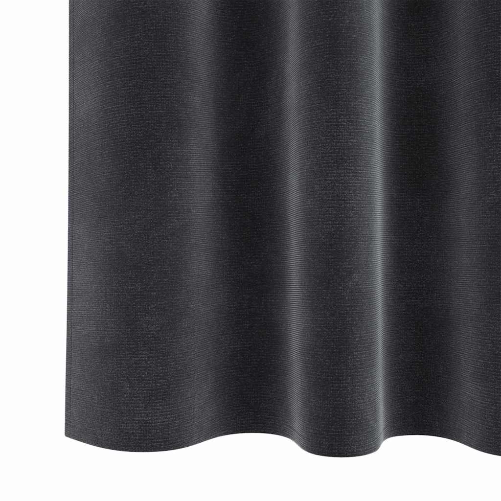 Függönyök függönyökkel 2 pcs Sötétszürke 140 x 225 cm Bársony