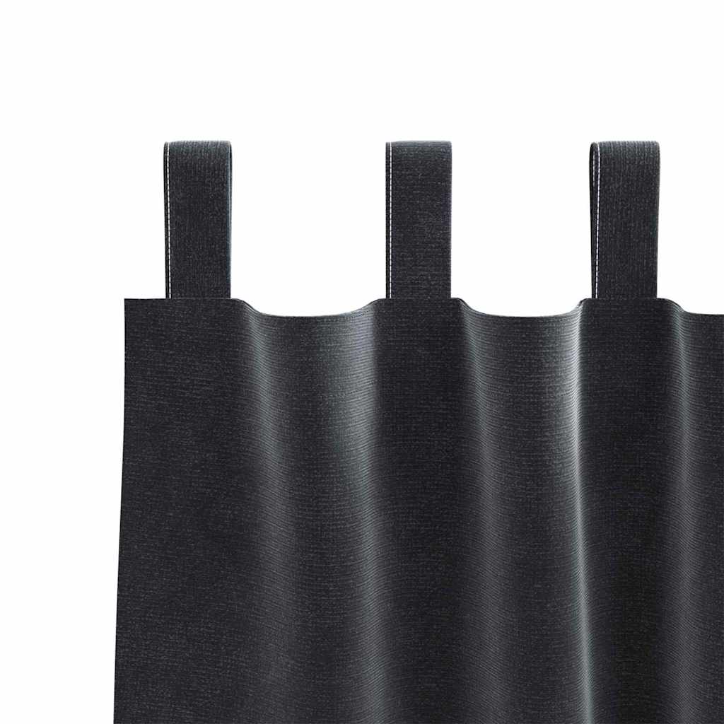 Függönyök függönyökkel 2 pcs Sötétszürke 140 x 245 cm Bársony
