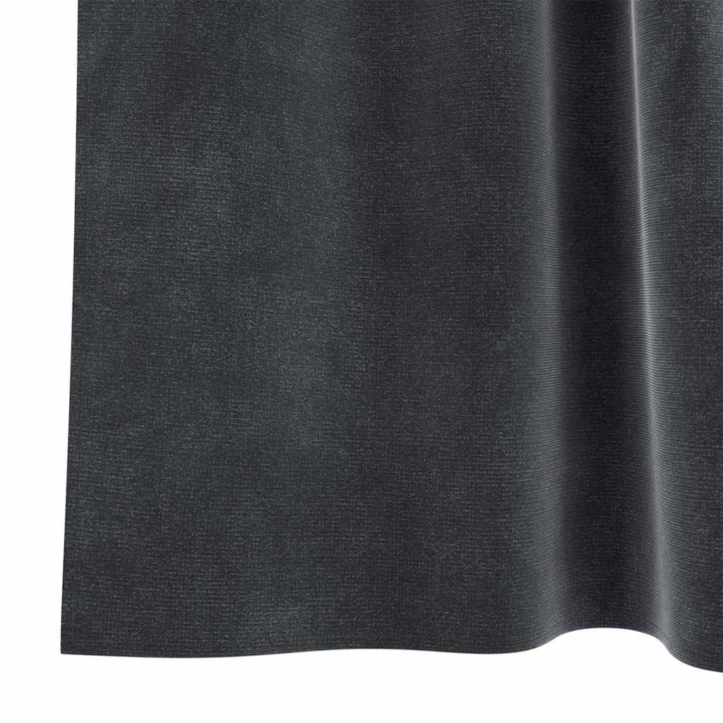 Függönyök függönyökkel 2 pcs Sötétszürke 140 x 245 cm Bársony