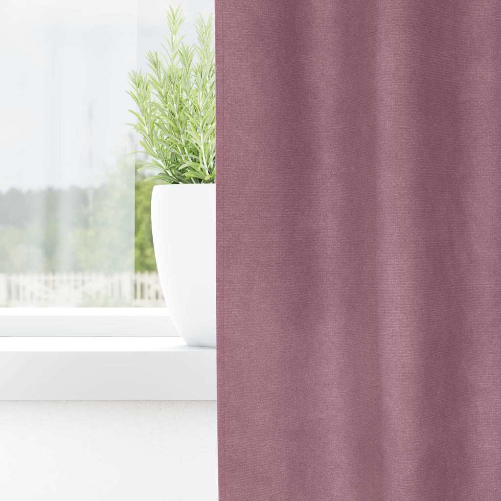 Függönyök 2 pcs Sötét rózsaszín 140 x 245 cm Bársony
