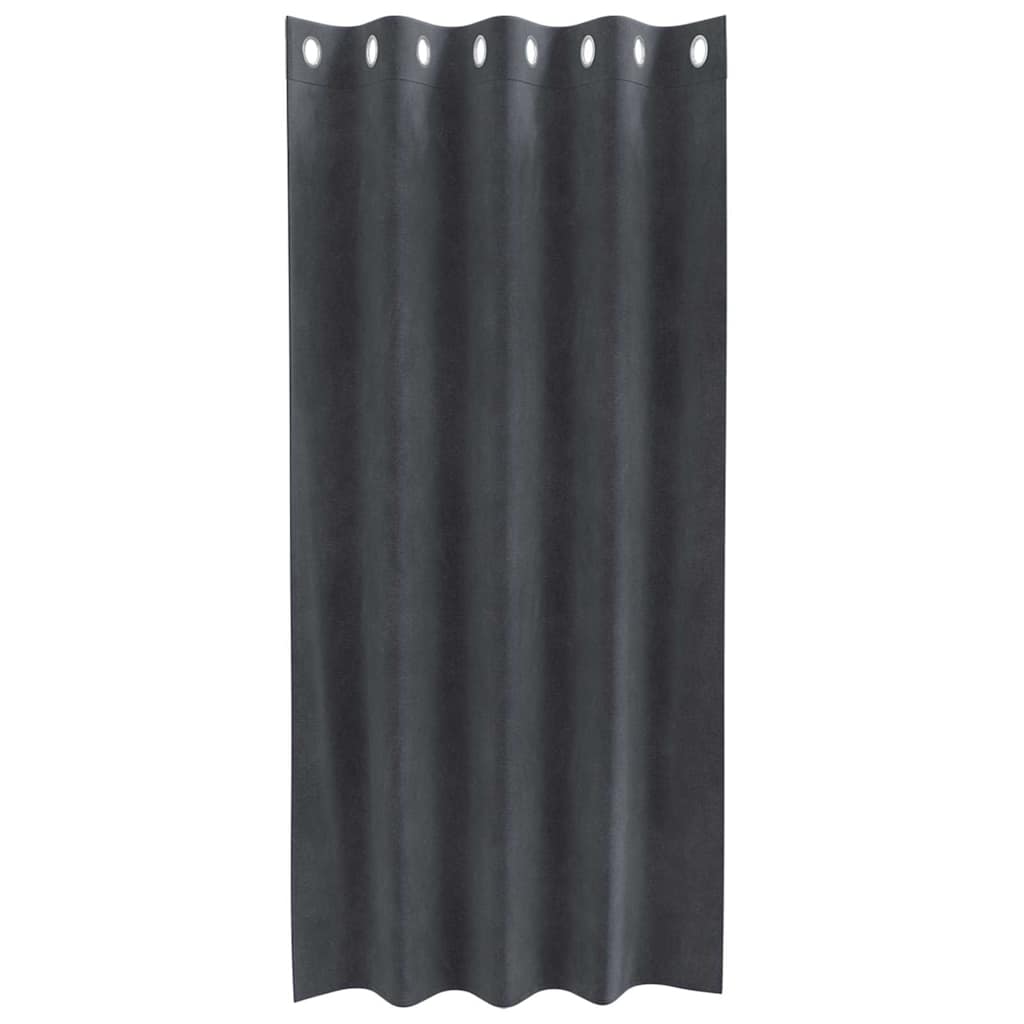 Függönyök függönyökkel 2 pcs Világosszürke 140 x 175 cm Bársony