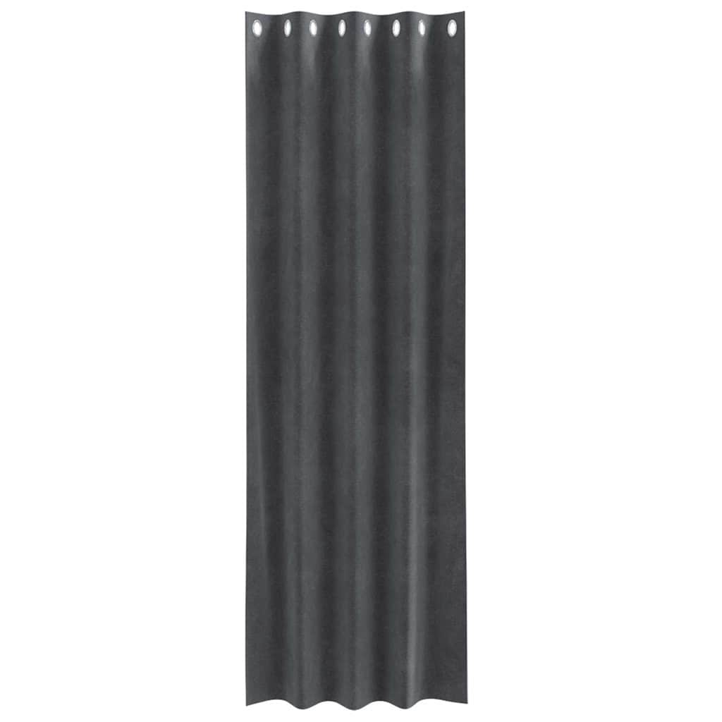 Függönyök függönyökkel 2 pcs Világosszürke 140 x 225 cm Bársony