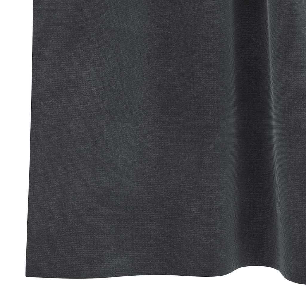 Függönyök függönyökkel 2 pcs Világosszürke 140 x 245 cm Bársony