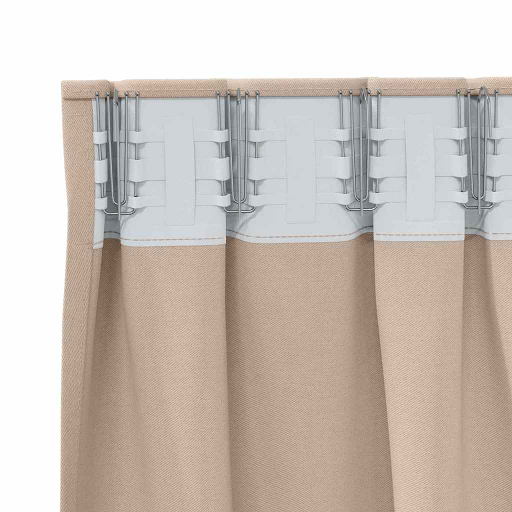 Függönyök függönyökkel 2 pcs Tópszínű Poliészter